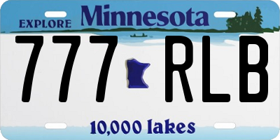 MN license plate 777RLB