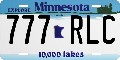 MN license plate 777RLC