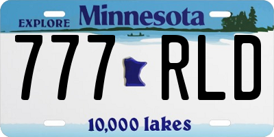 MN license plate 777RLD