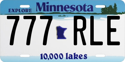 MN license plate 777RLE