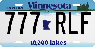 MN license plate 777RLF