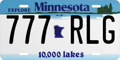MN license plate 777RLG