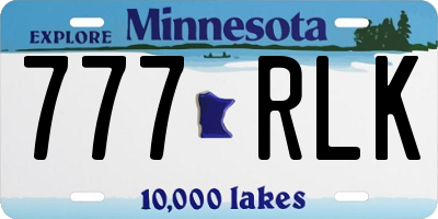 MN license plate 777RLK