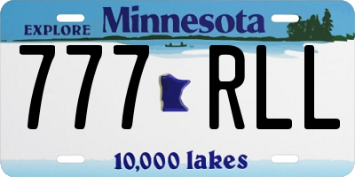 MN license plate 777RLL