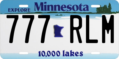 MN license plate 777RLM