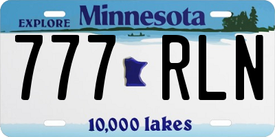 MN license plate 777RLN