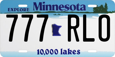 MN license plate 777RLO