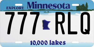 MN license plate 777RLQ