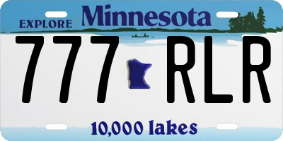 MN license plate 777RLR