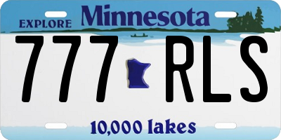 MN license plate 777RLS