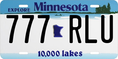 MN license plate 777RLU