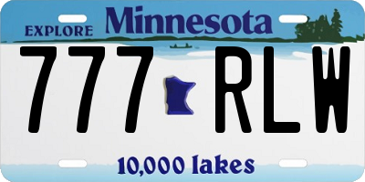 MN license plate 777RLW