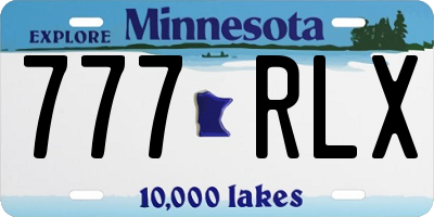 MN license plate 777RLX