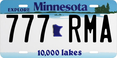 MN license plate 777RMA