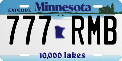 MN license plate 777RMB