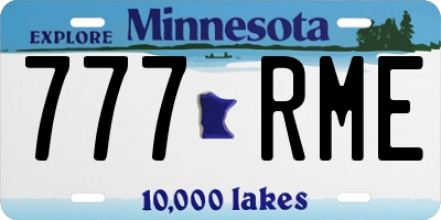 MN license plate 777RME