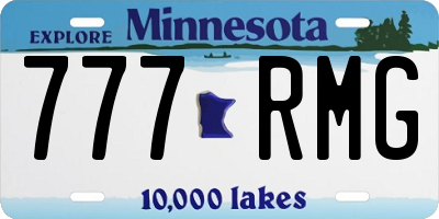 MN license plate 777RMG