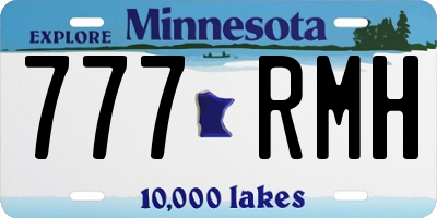 MN license plate 777RMH