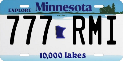 MN license plate 777RMI