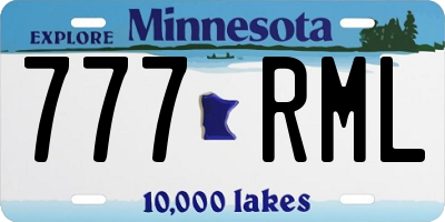 MN license plate 777RML