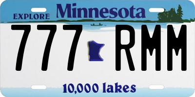 MN license plate 777RMM