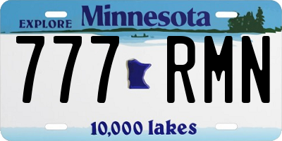 MN license plate 777RMN