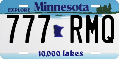 MN license plate 777RMQ