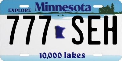 MN license plate 777SEH