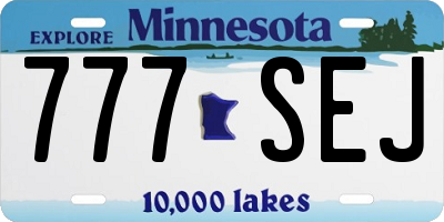 MN license plate 777SEJ