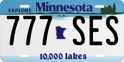 MN license plate 777SES