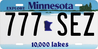 MN license plate 777SEZ