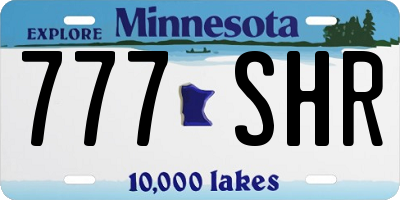 MN license plate 777SHR