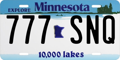 MN license plate 777SNQ
