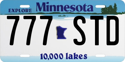 MN license plate 777STD