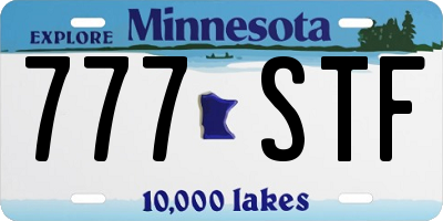 MN license plate 777STF