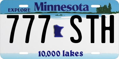 MN license plate 777STH