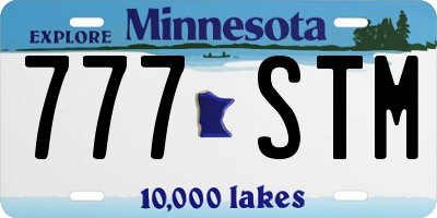 MN license plate 777STM