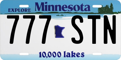 MN license plate 777STN