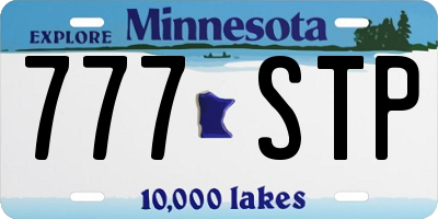 MN license plate 777STP