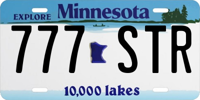 MN license plate 777STR