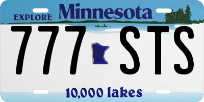 MN license plate 777STS