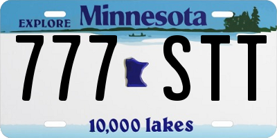 MN license plate 777STT