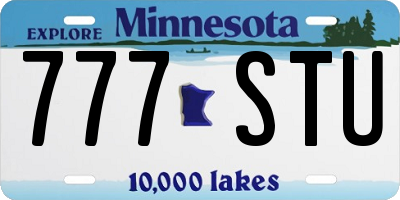 MN license plate 777STU