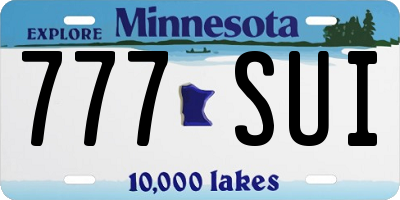 MN license plate 777SUI