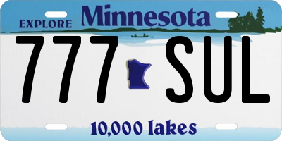 MN license plate 777SUL
