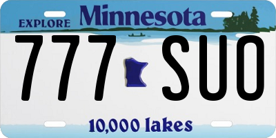 MN license plate 777SUO