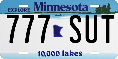 MN license plate 777SUT