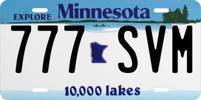 MN license plate 777SVM