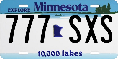 MN license plate 777SXS