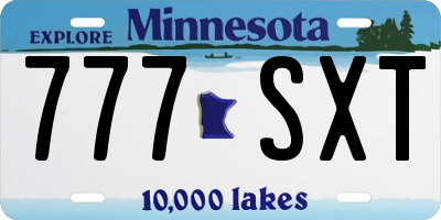 MN license plate 777SXT